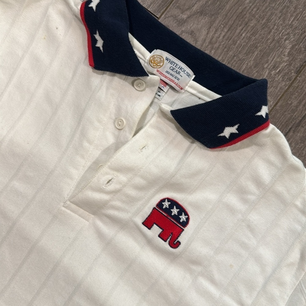 Vintage Republican Party polo shirt by White House Gear made in USA patriotic - Picture 2 of 8